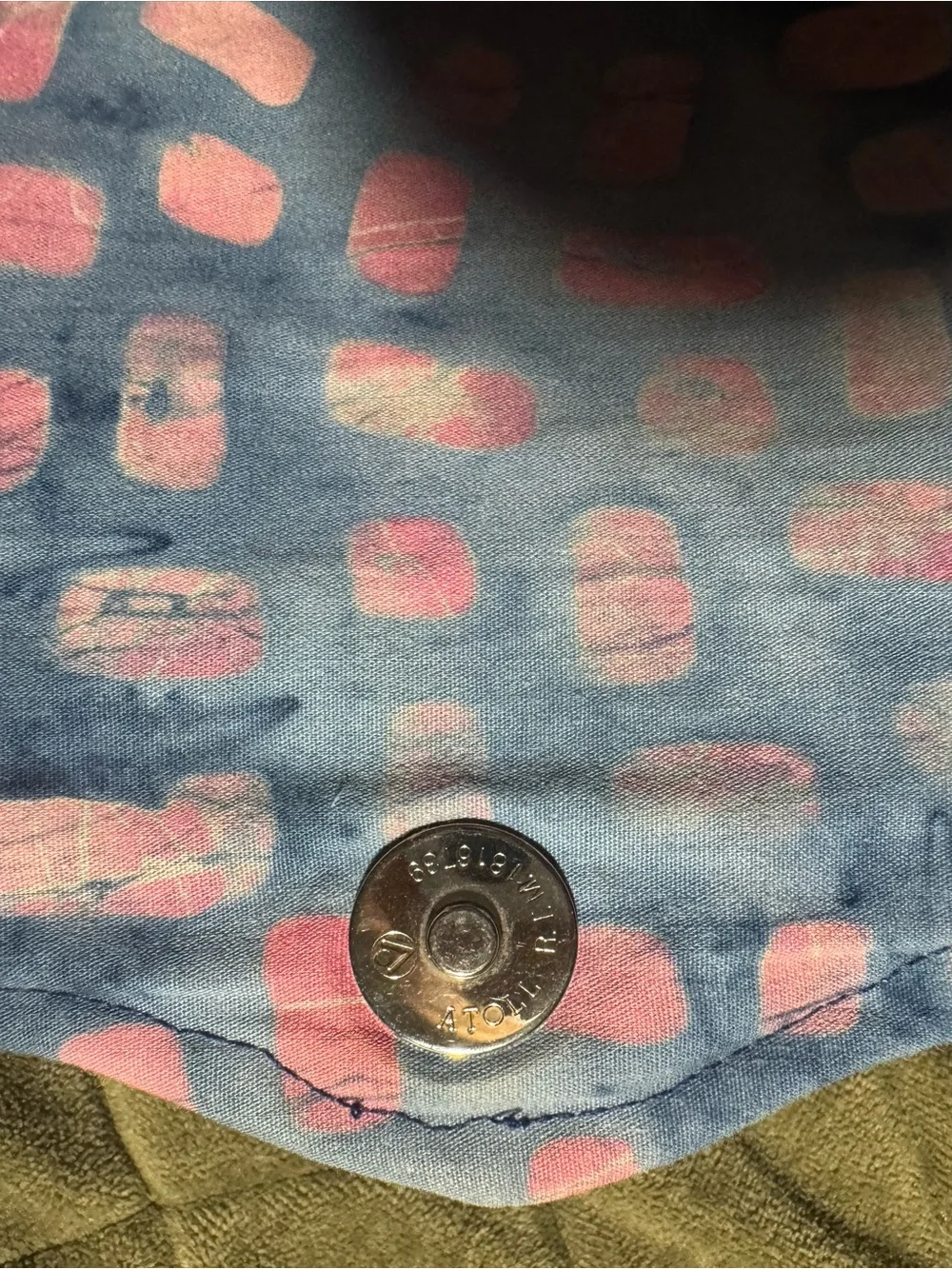 Blue Suede Wristlet Clutch - Blue and Pink